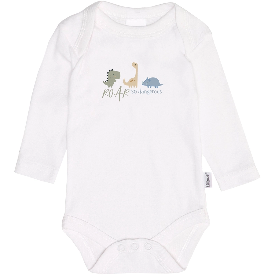 Liliput Langarmbody grau-weiss