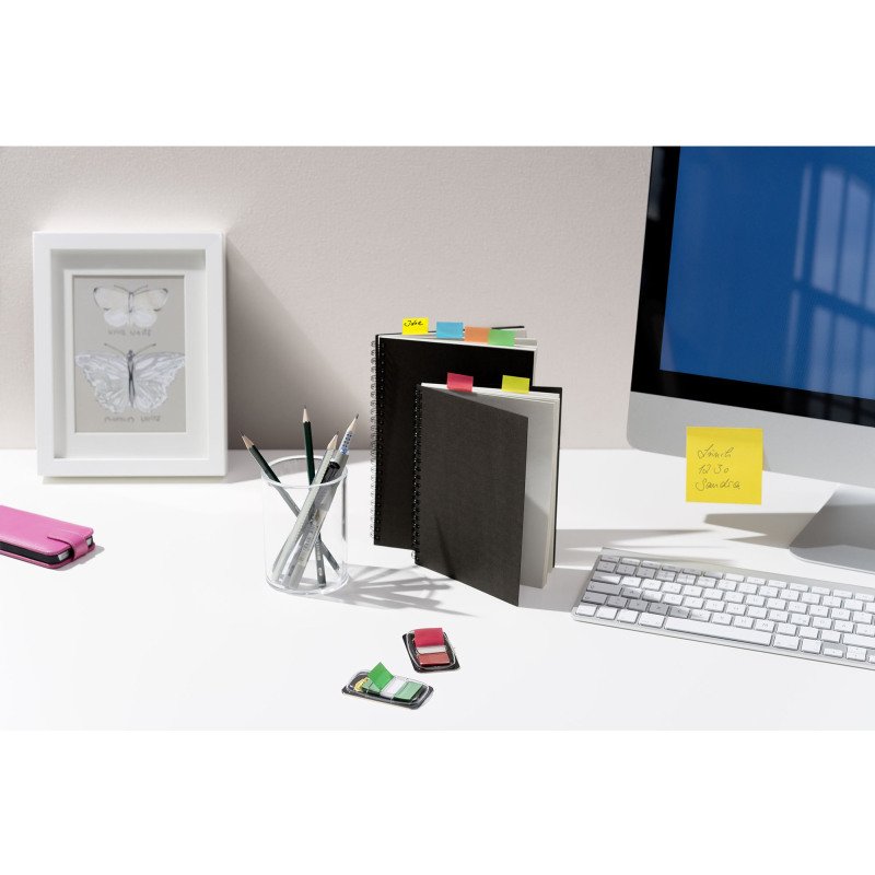Pack 8 distributeurs marque-pages plastiques Post-it + 4 offerts