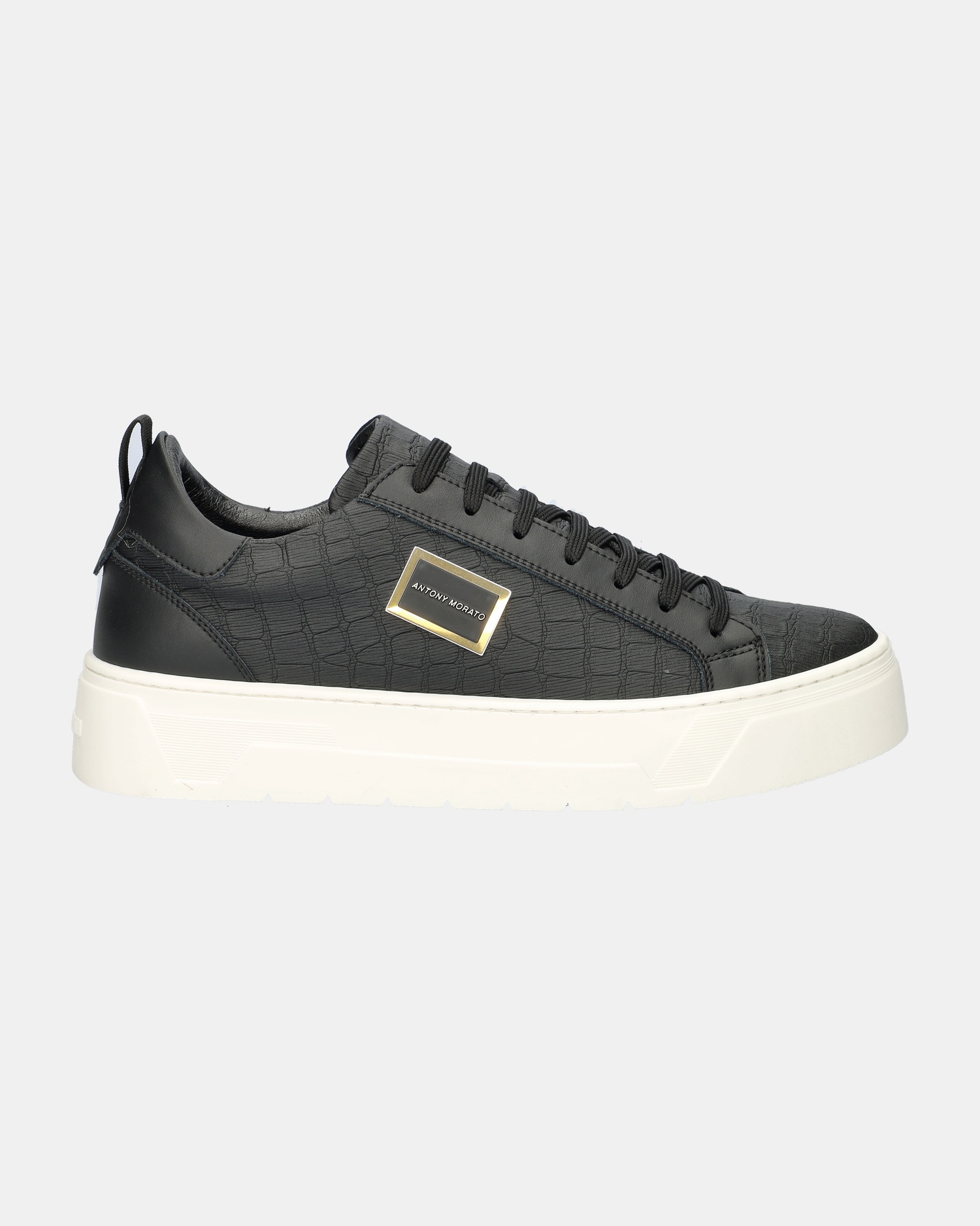 Antony Morato Metal Bold Lage sneakers  - zwart