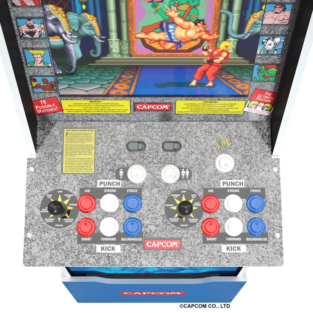 Arcade1Up Street Fighter 2 Capcom Legacy Championship Edition Automat (12 Spiele)