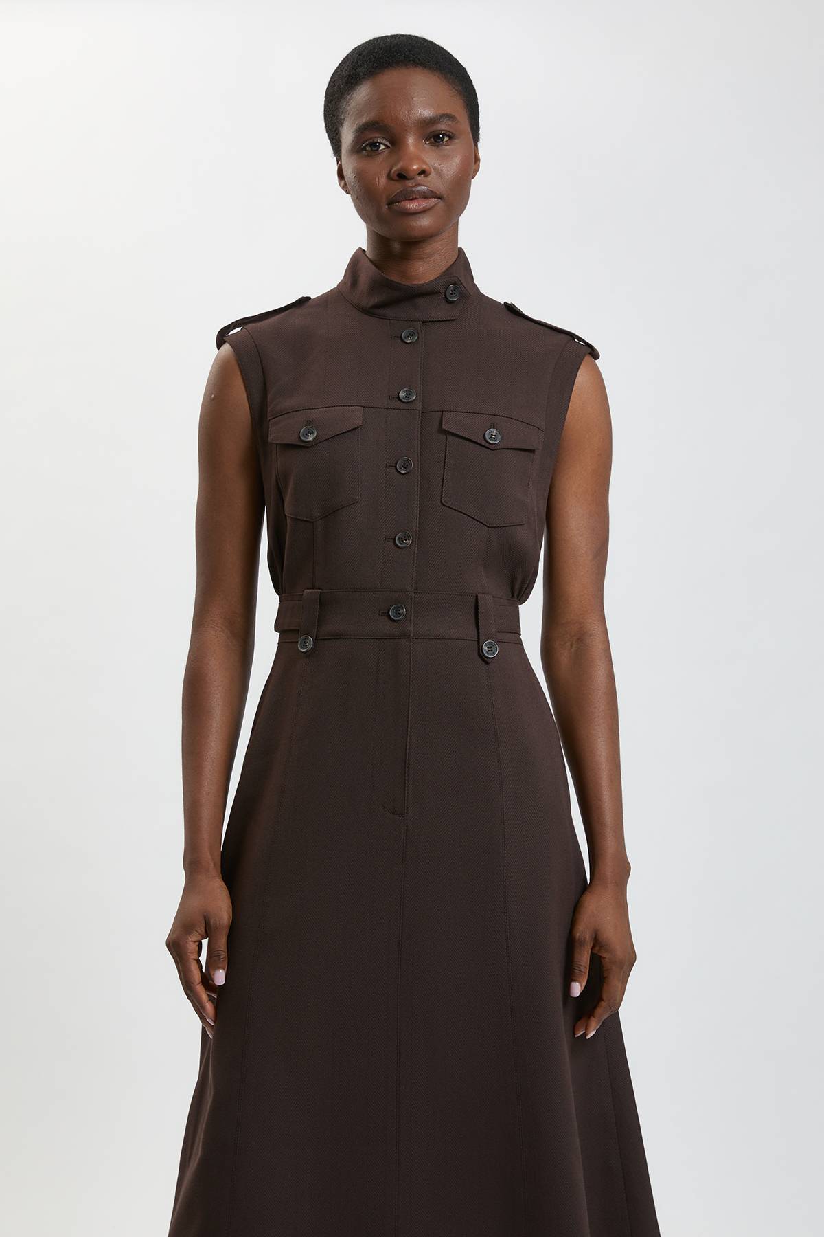 KarenMillen Robe Utilitaire À Texture Chevron