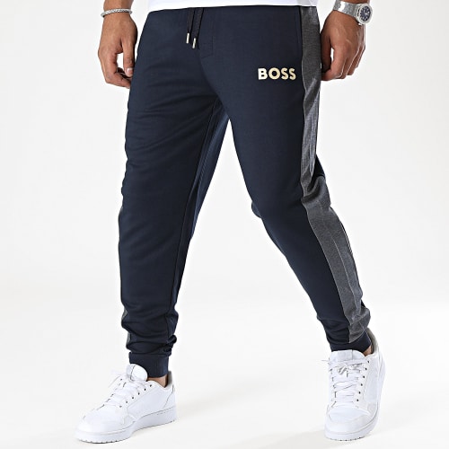 Pantalon Jogging A Bandes 50503052 Bleu Marine Doré