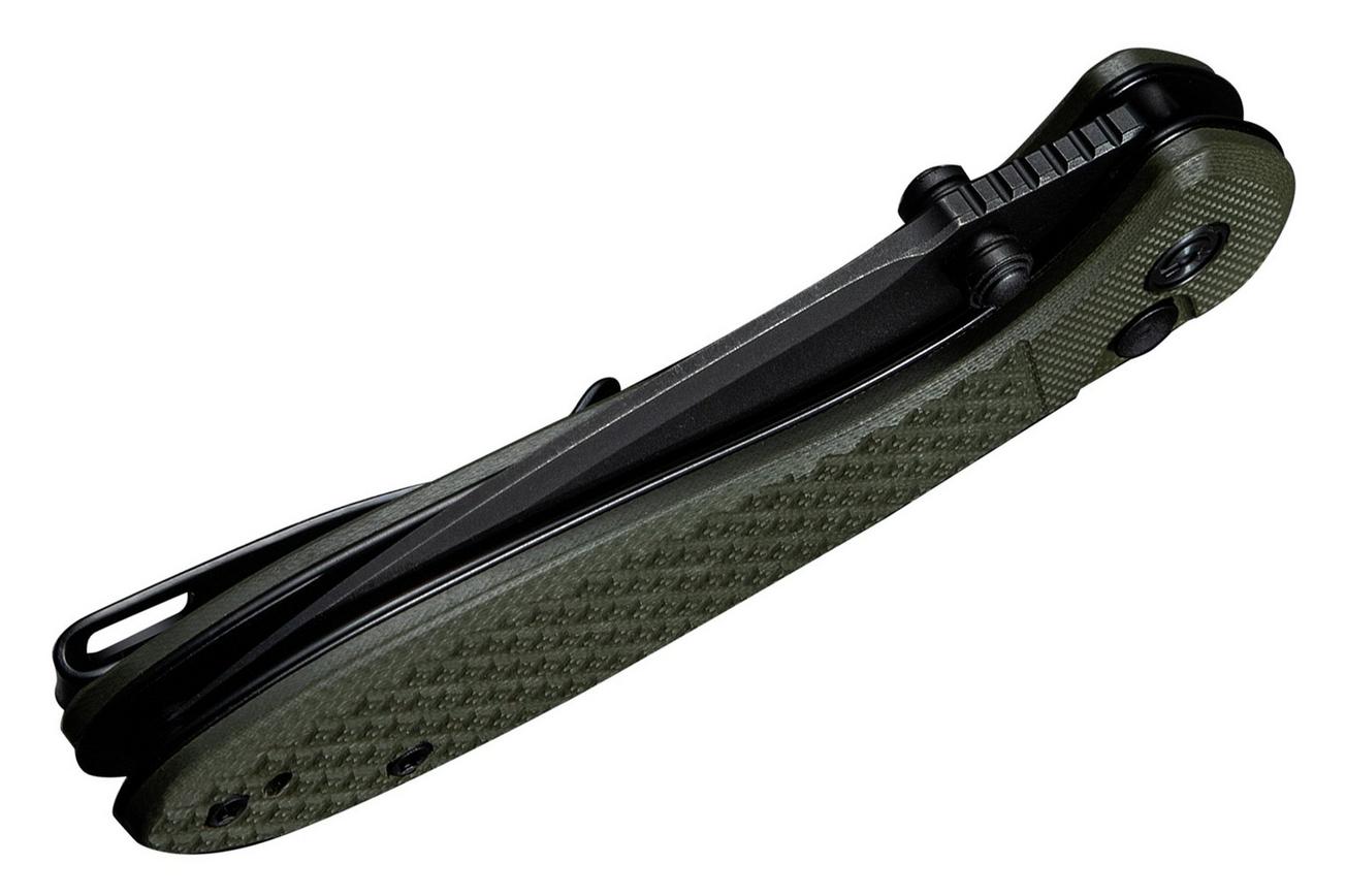 Civivi Faeger C24031-2 Blackwashed 14C28N, Milled OD Green G10, zakmes
