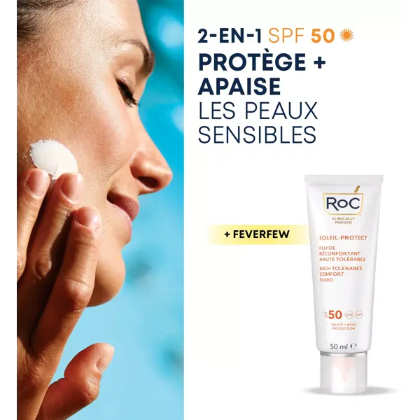 Roc Soleil-Protect Fluido Confortante de Alta Tolerância FPS 50+ 50ml