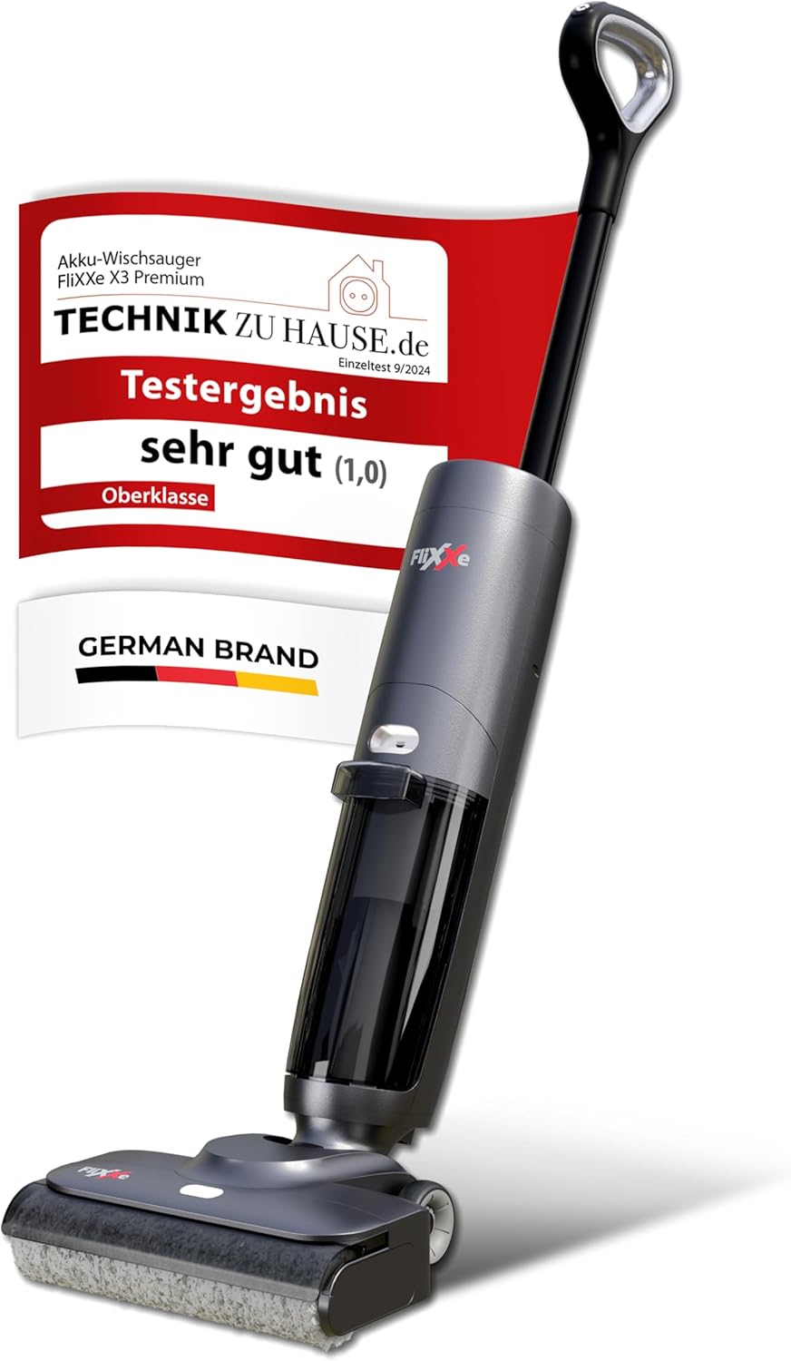 X3 2in1 Nass Trockensauger Staubsauger mit Wischfunktion [DEUTSCHE Marke] Saugwischer Wischsauger kabellos mit Akku - Hochwertiger Nass- & Trockensauger - mit X-Sense Technologie & Doppeltank