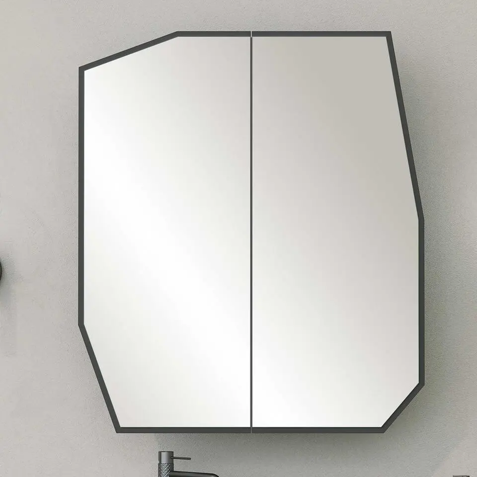 Emob Spiegelkast Woody Fashion - 50 x 12 x 45 cm - Zwart