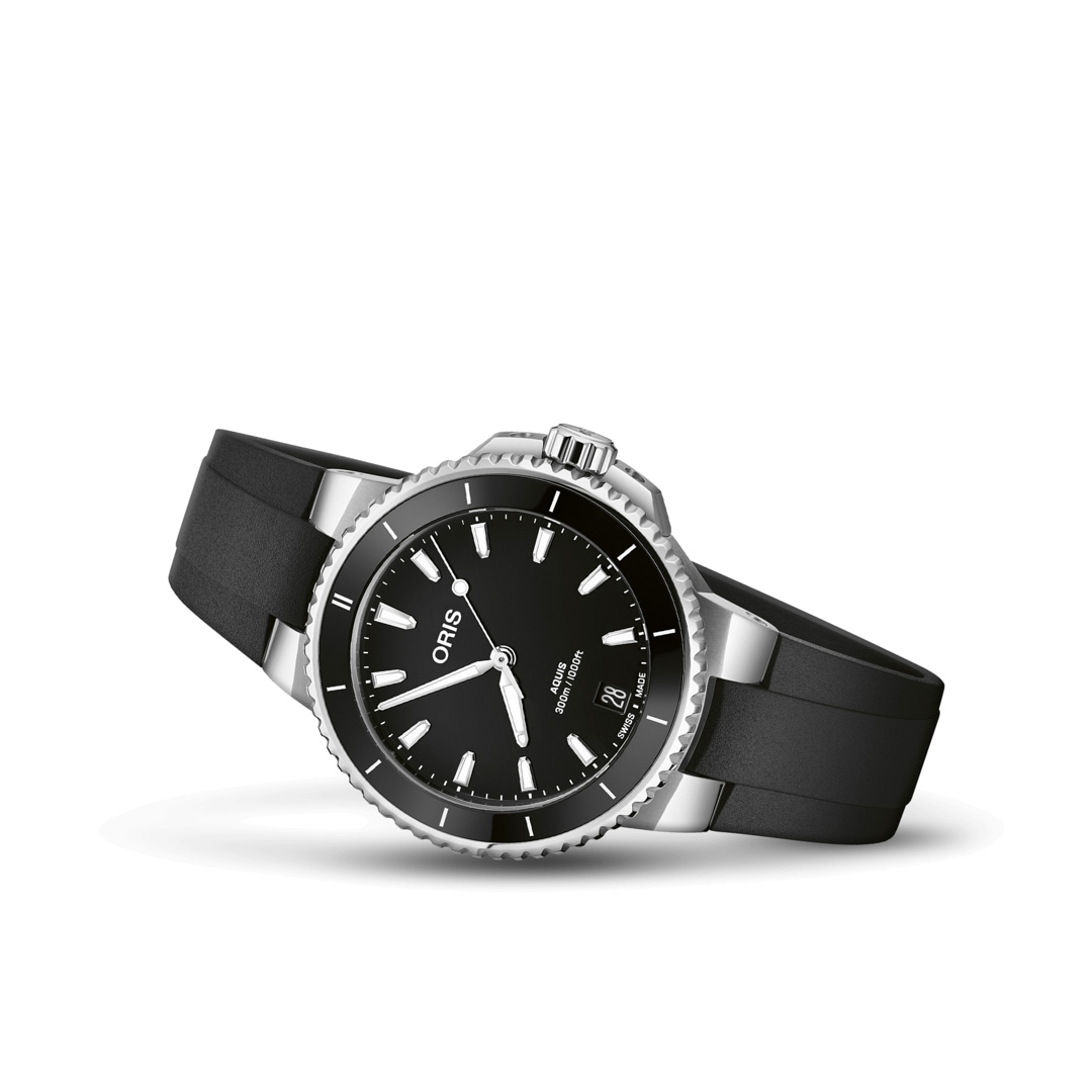 Oris Aquis Date Schwarz / Kautschuk Ø 36.5mm