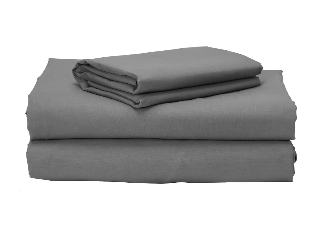 Parure de lit 100% coton avec 150 fils au pouce carré Gris