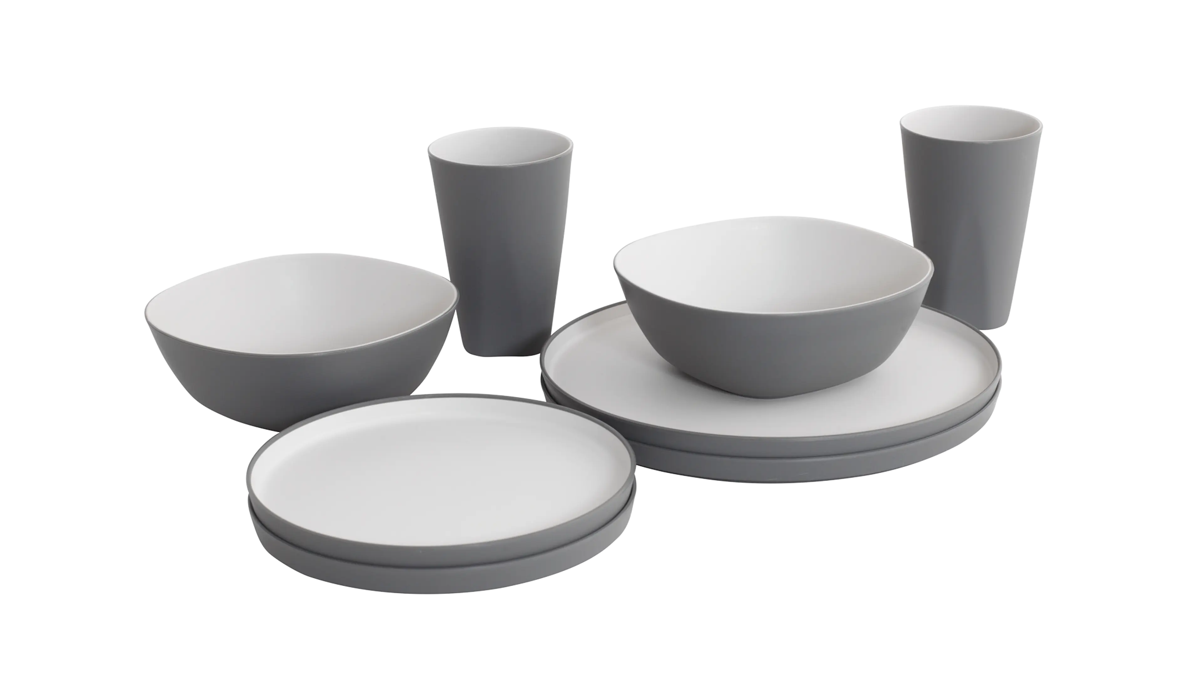 Gala Geschirrr-Set 2 Personen Grey Mist
