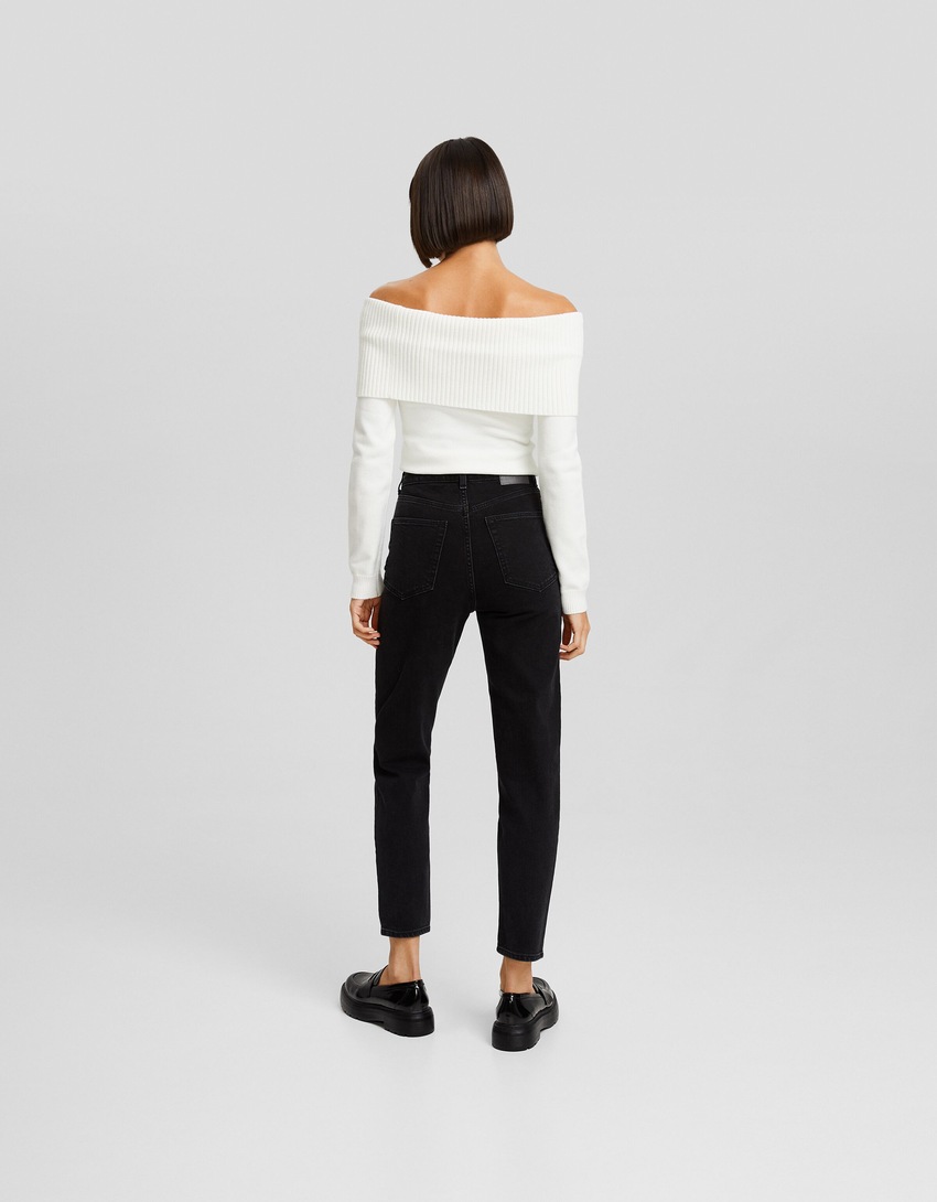 calças jeans confortáveis de mãe
