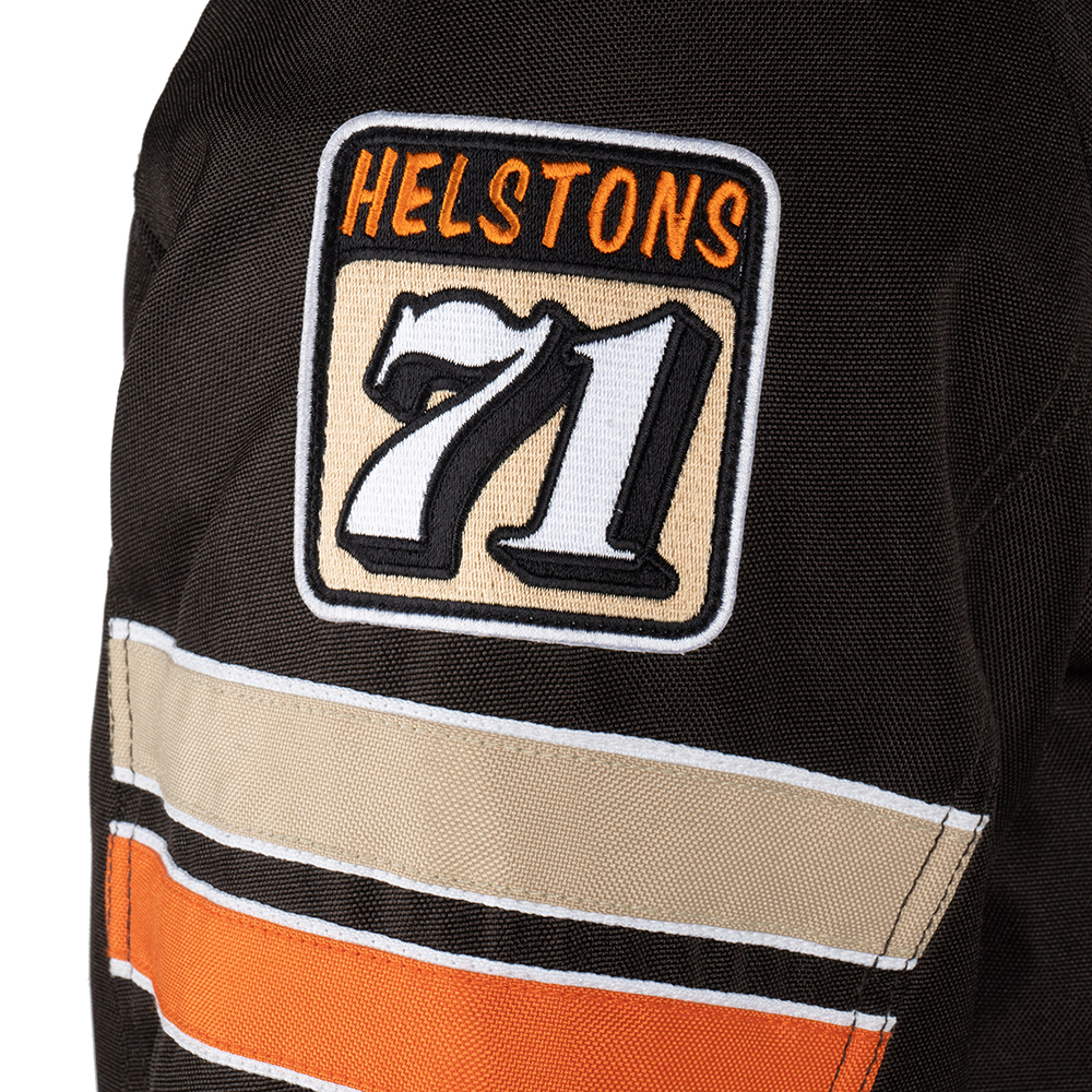Helstons - Blouson Elron tissu technique Marron / Beige / Orange