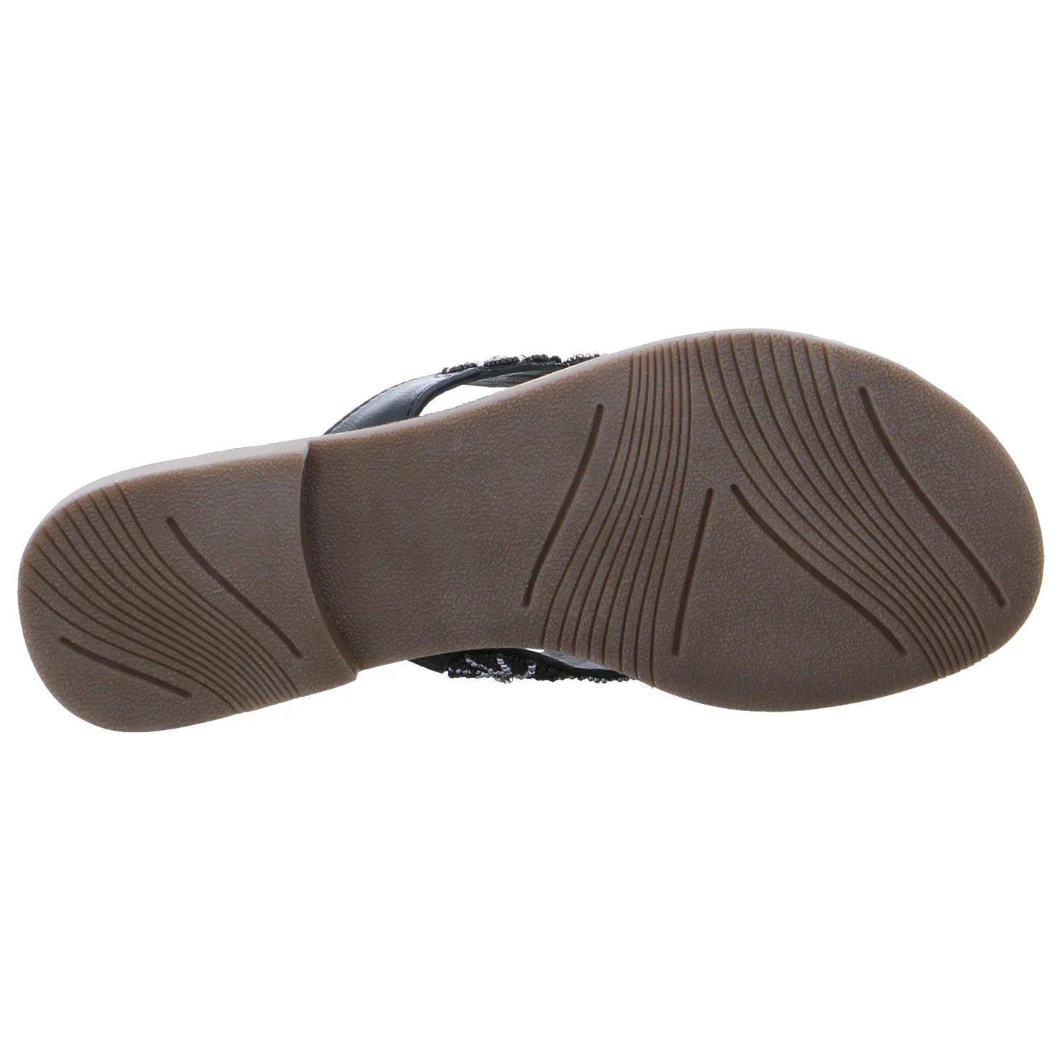 SCHUHENGEL Zehentrenner-FlipFlop Schwarz Leder