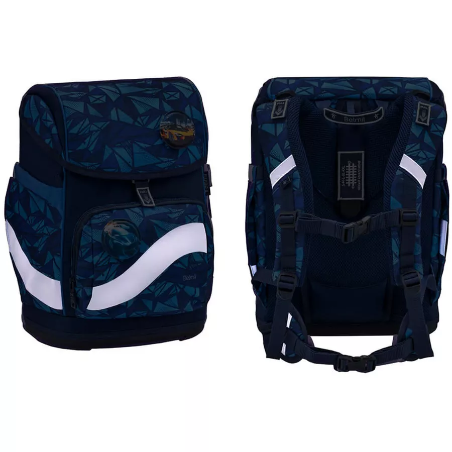 Belmil Schulranzen Premium Smarty Plus Set 5-teilig Glacier Blue