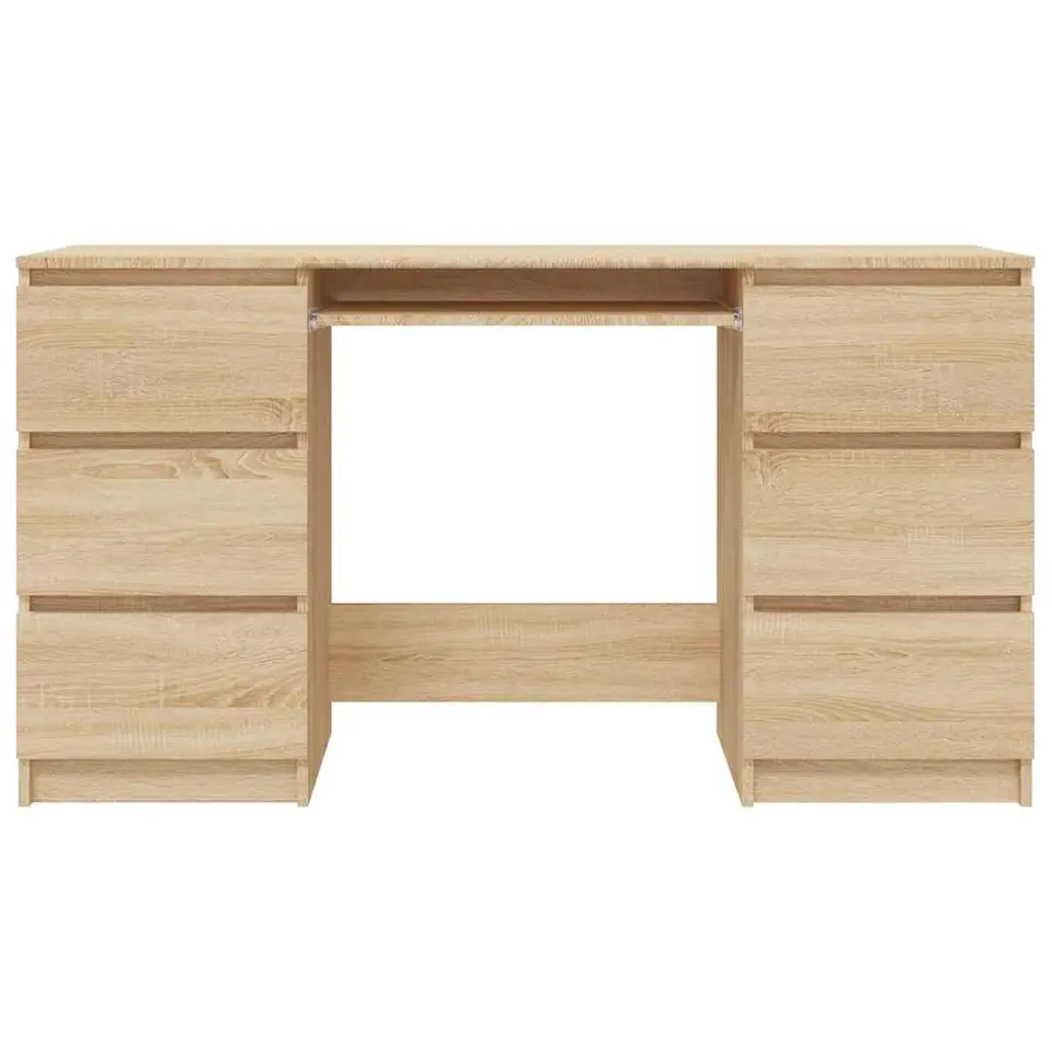 vidaXL - Schrijfbureau - Bruin - Bewerkt hout