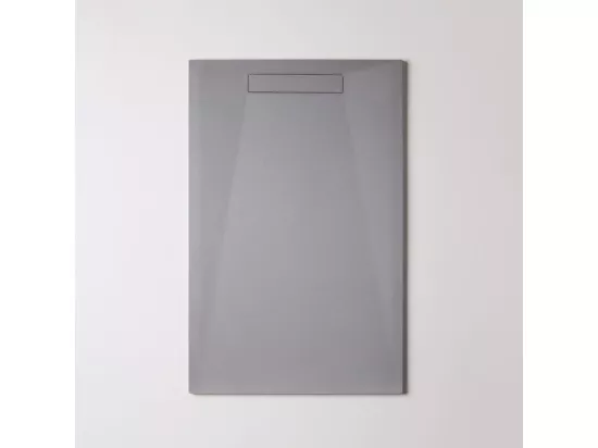 Receveur de Douche Extraplat ADICIONAL - 80X120x2,8cm - Texture Ardoise Gris - Résine Minérale - RÉSIGRÈS