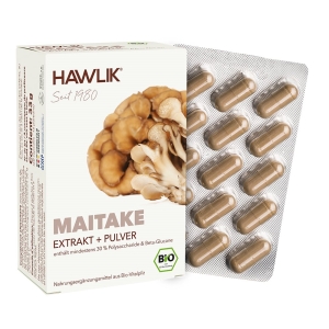 HAWLIK Maitake Extrakt + Pulver Kapseln, 60 Stück