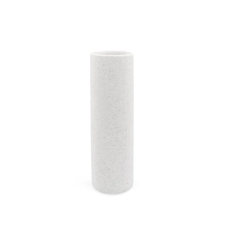 Nuuck - Lige Keramik Vase Ø 6 x H 19 cm, speckled white