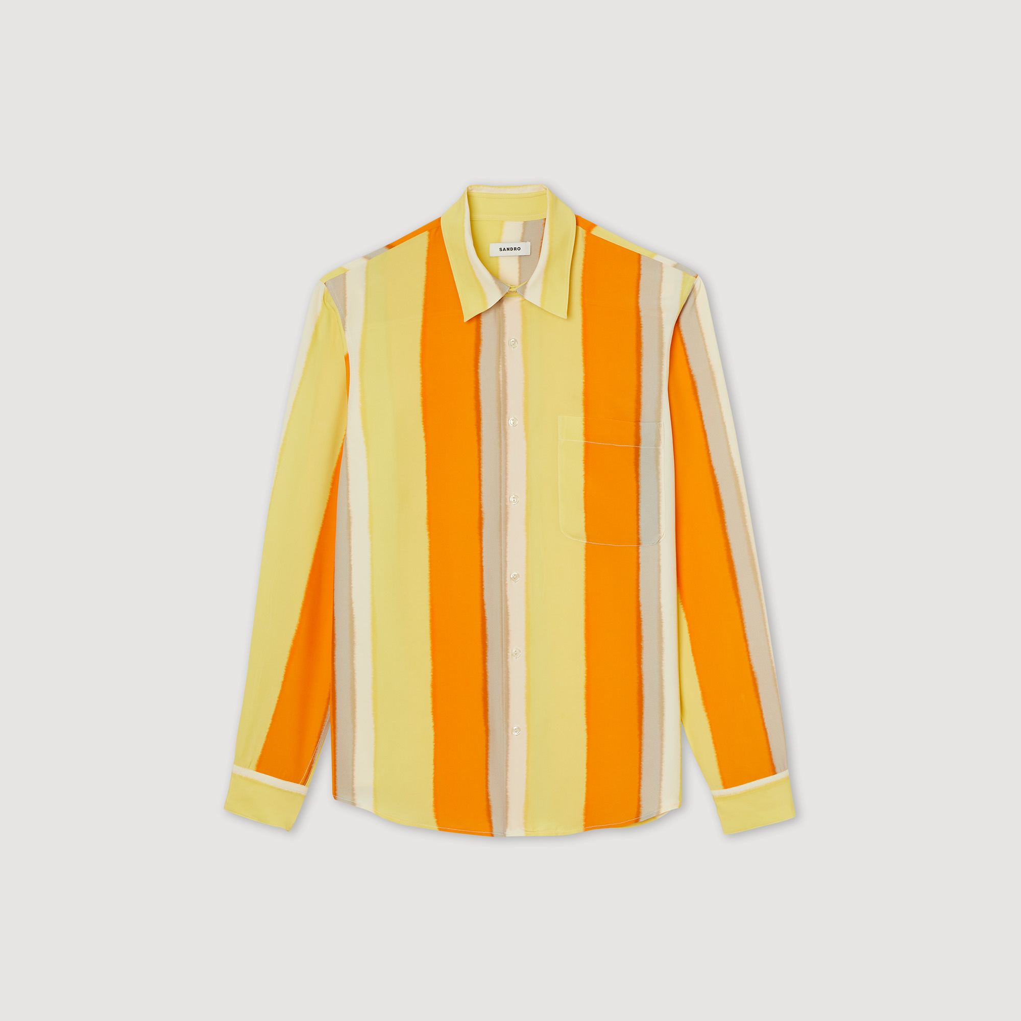 Chemise fluide rayee manches longues