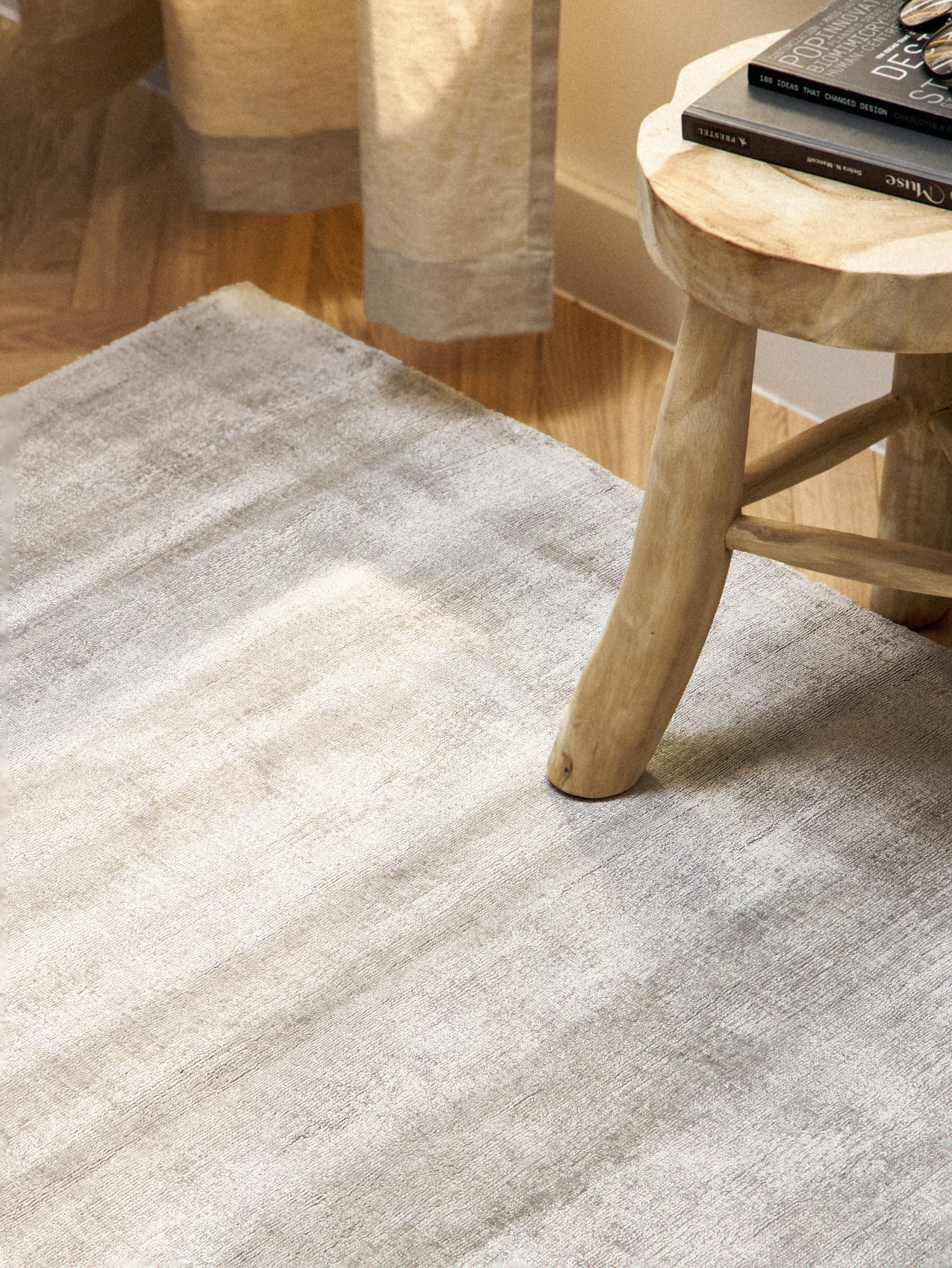 Handgeweven viscose vloerkleed Jane