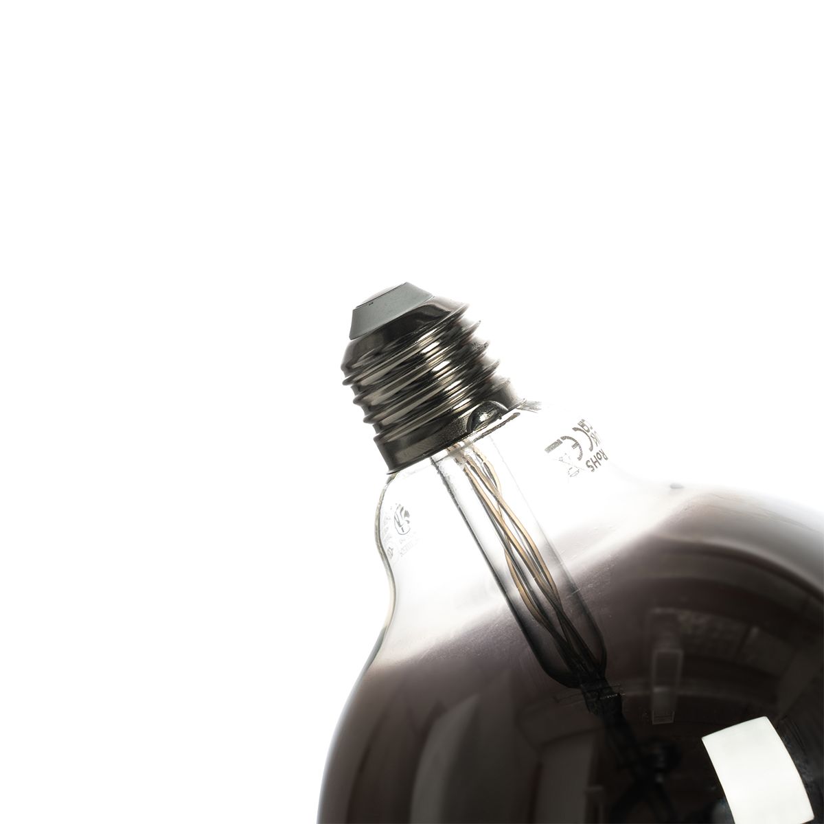 Set van 5 Smart E27 LED lamp G125 zwart 4W 60 lm 1800-3000K