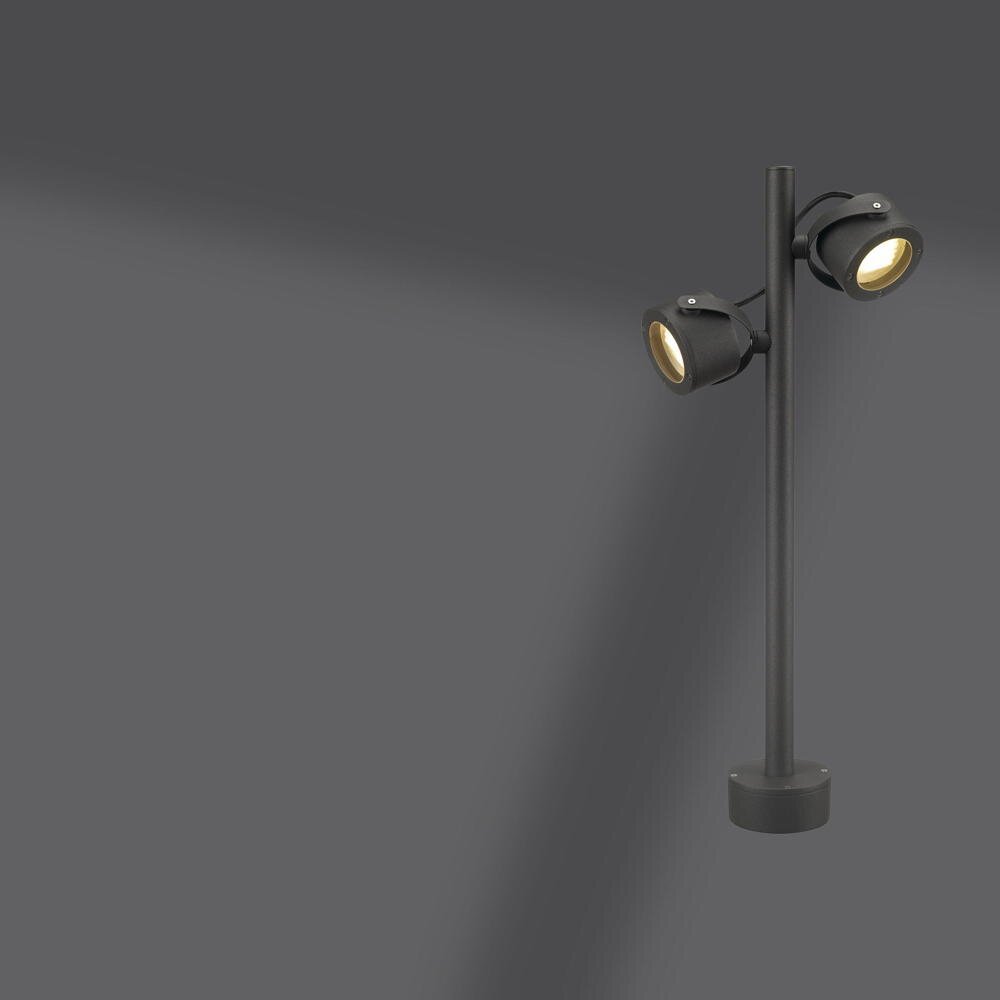 Sitra twee-lichts vloerlamp, GX53, antraciet