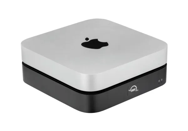 OWC miniStack STX - Solid state/harddiskarray - 2 fag (SATA-600 / PCI Express (NVMe)) - Thunderbolt 4 (ekstern)