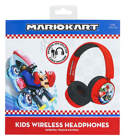 OTL H?retelefoner - Mario Kart - On-Ear Junior - Wireless - R?d