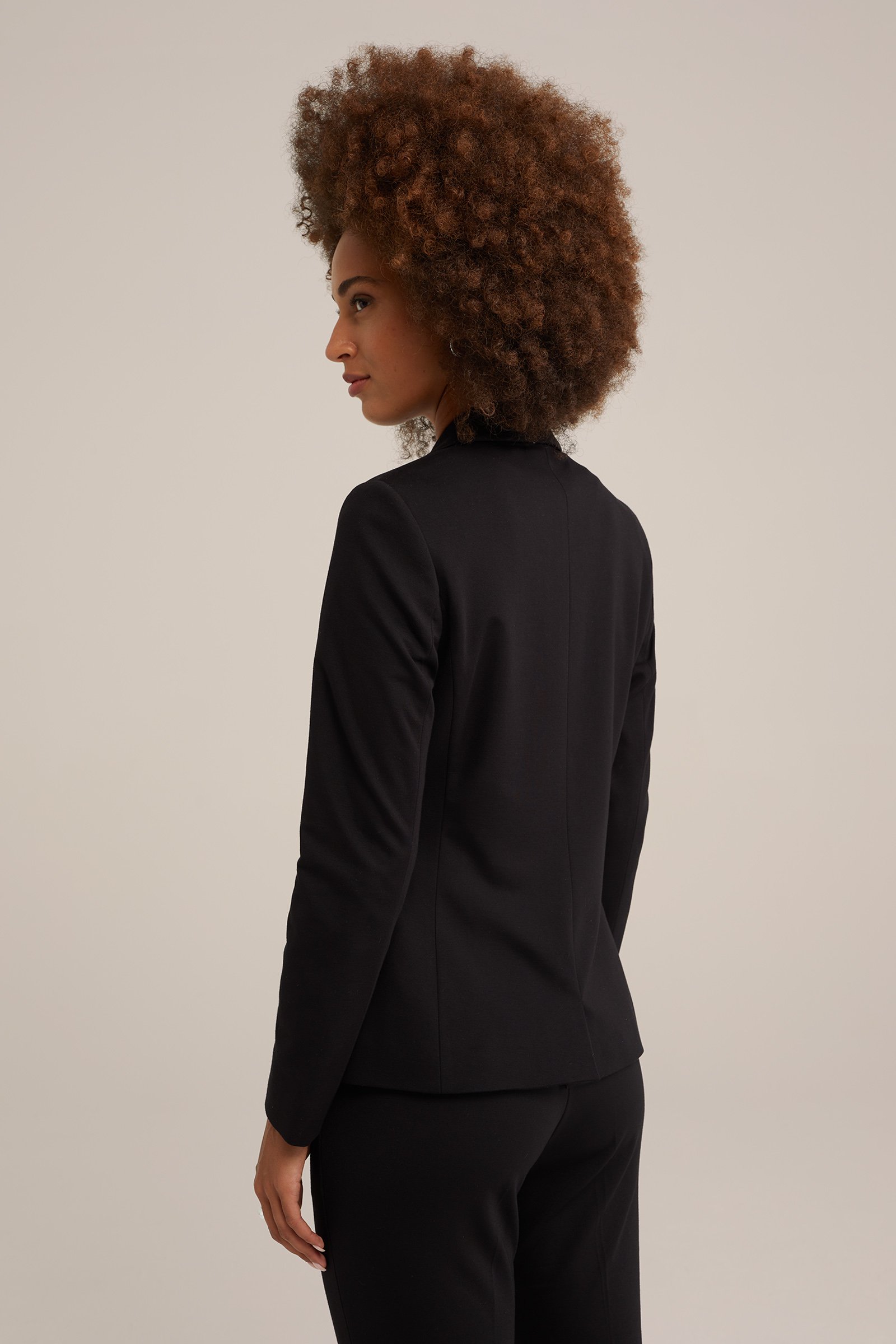 getailleerde jersey-stretch blazer WE Fashion Zwart