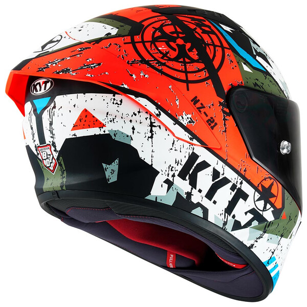 kyt - Casque NZ-Race Blazing Rouge / Blanc / Mat