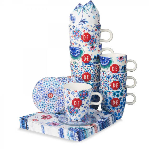 Douwe Egberts Dutch Indigo mok - dutch dots - 15 cl