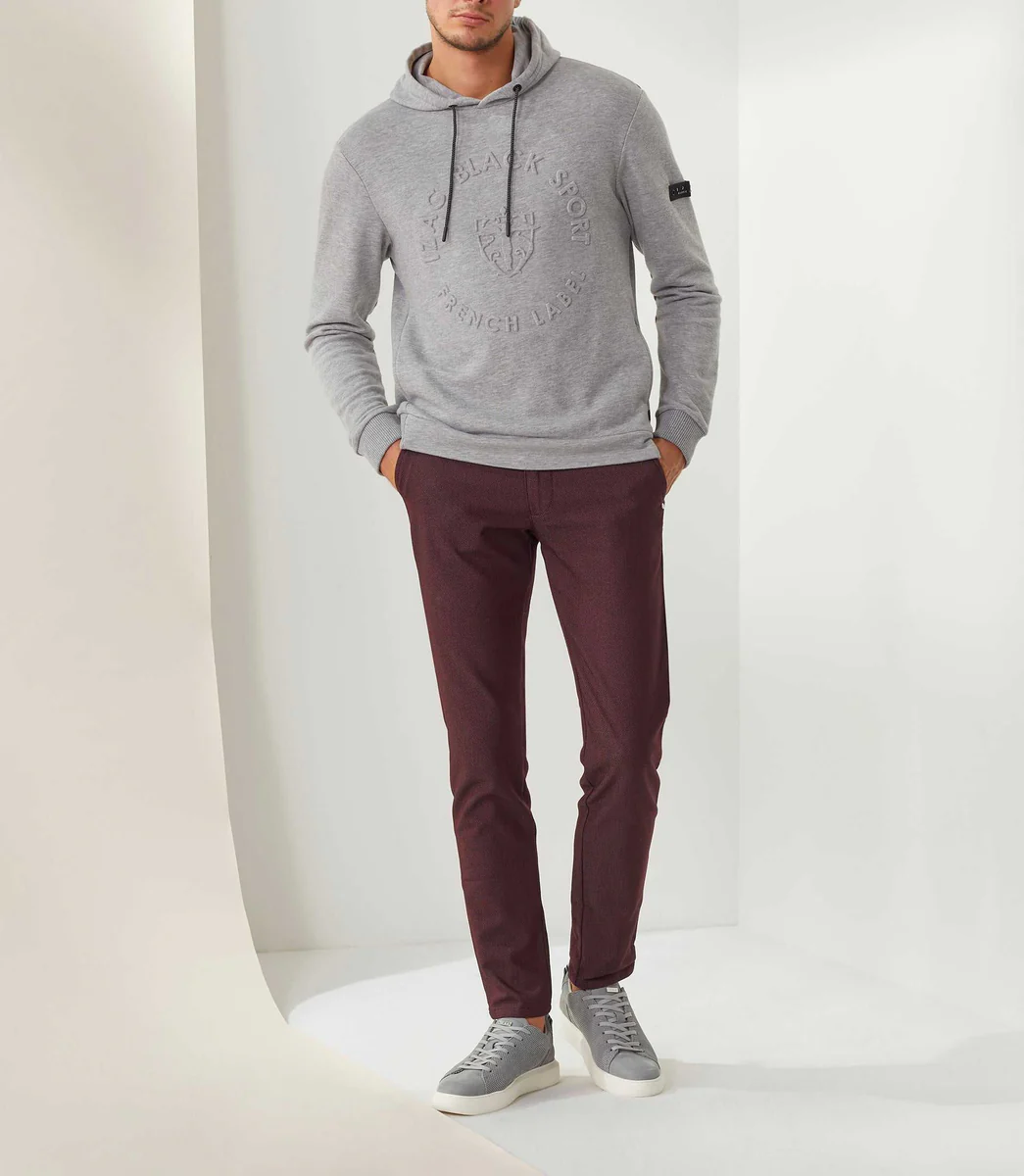 Sweat à capuche gris-chine 