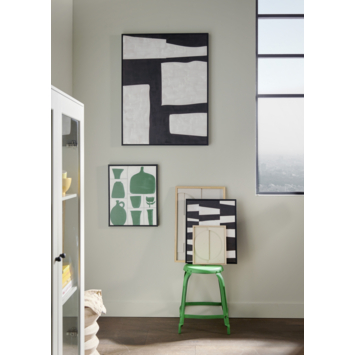 Muurdecoratie canvas groen - l40xb50xh3,5cm