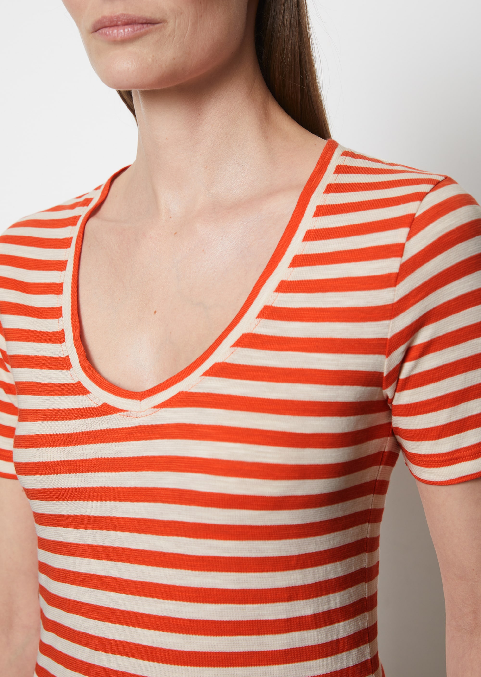 Ringel-T-Shirt regular aus Organic Cotton Slub Jersey
