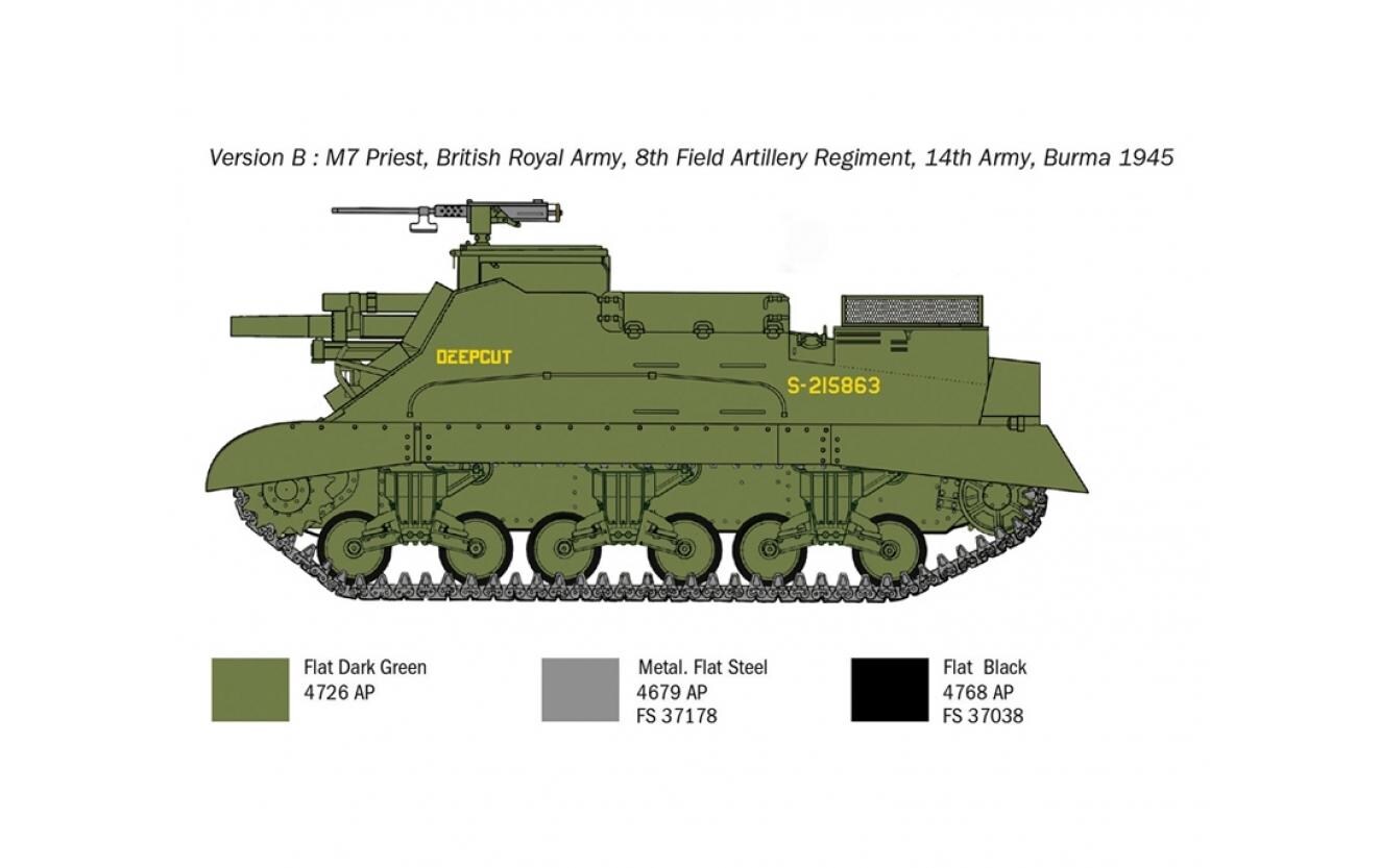 Bausatz US M-7 Priest Howitzer S 1:35Panzer Haubitze Modellbausatz