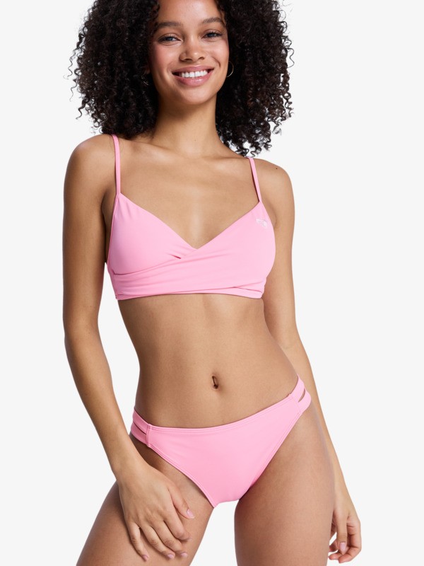 Solid Essentials Wrap Bra Haut de bikini bralette Rose Femme