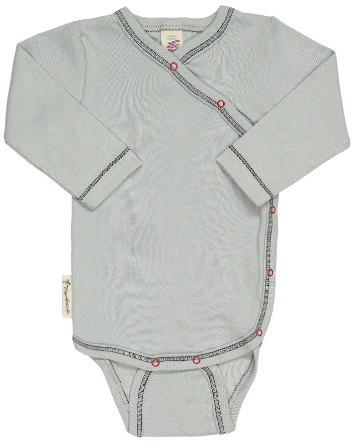 Wickel-Langarmbody ESSENTIAL UNI in silbergrau