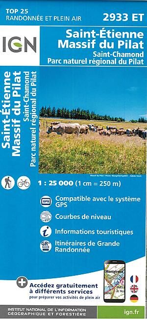 IGN - TOP25 2933ET ST ETIENNE M DU PILAT 1 25 000
