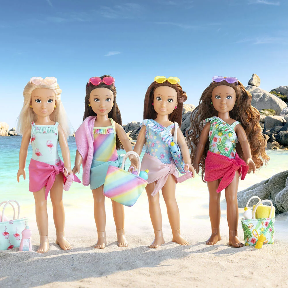 COROLLE GIRLS - POUPEE - COFFRET VALENTINE A LA PLAGE - COROLLE VETEMENTS 28 CM
