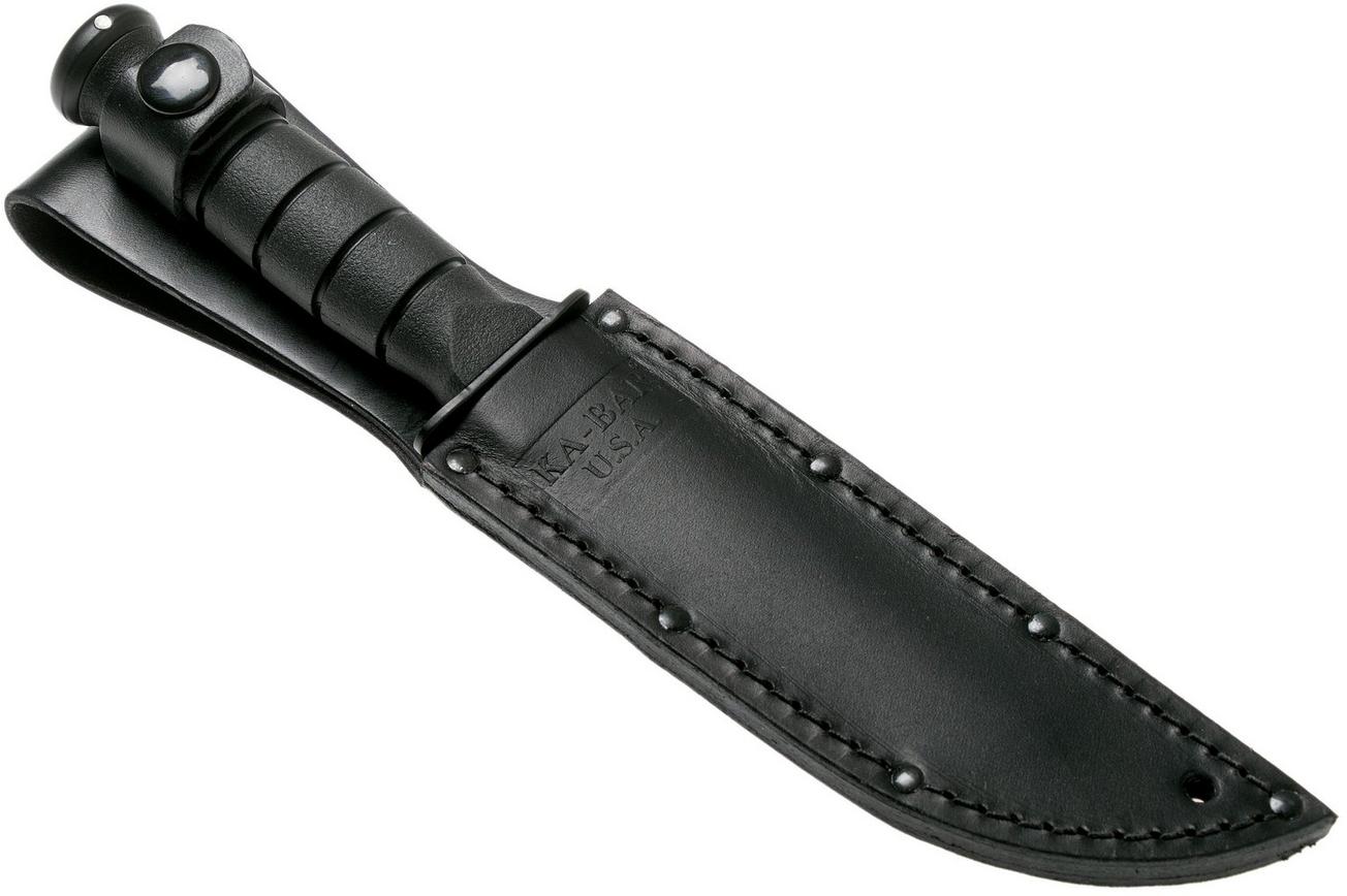 KA-BAR Short Tanto 1254, vaststaand mes, lederen foedraal