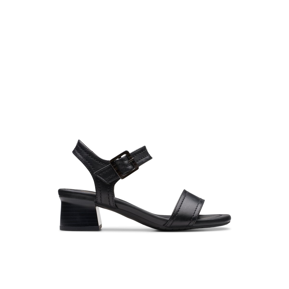 CLARKS-Desirae_c-Sandales à lanières - Talon bloc - Noir