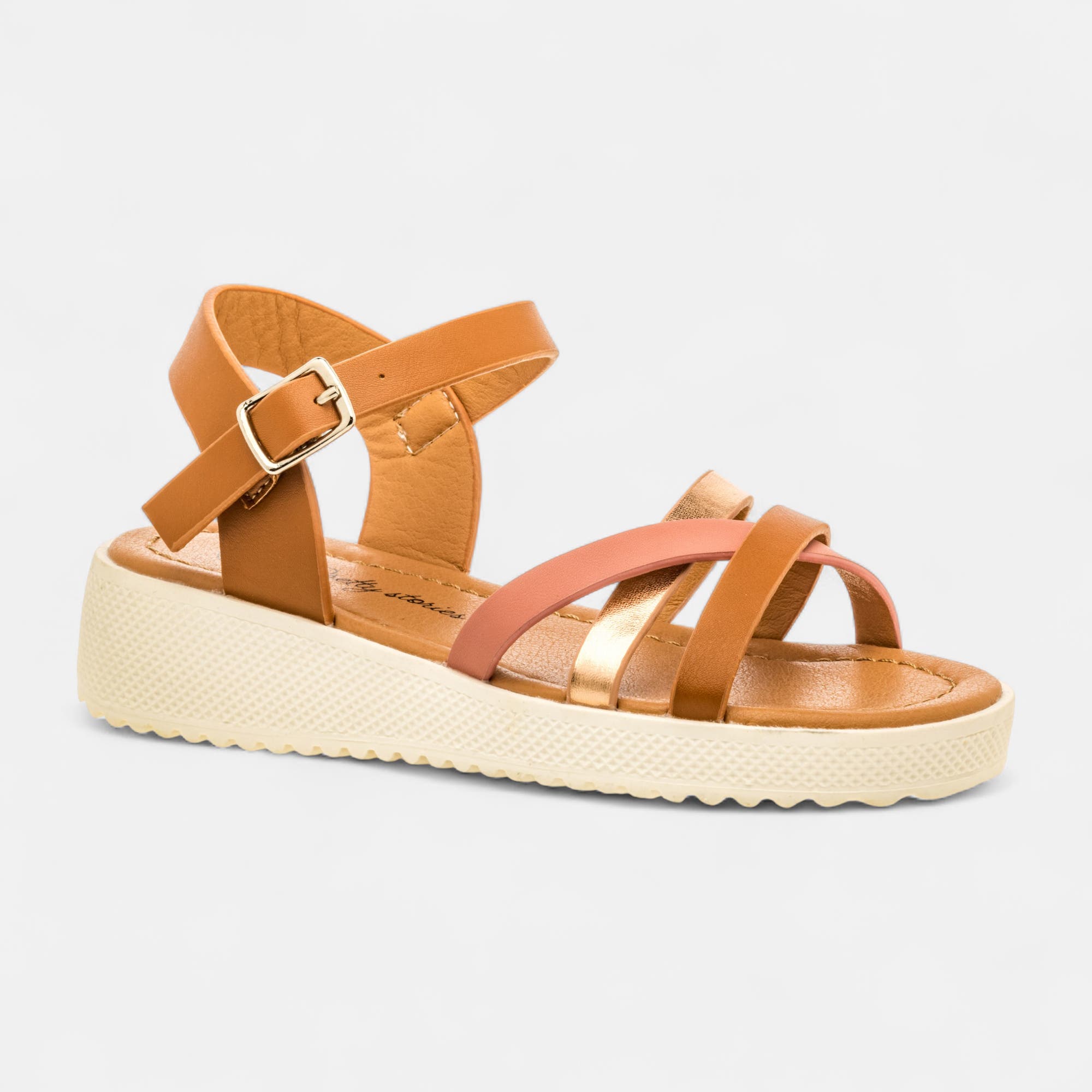Sandales Fille cognac