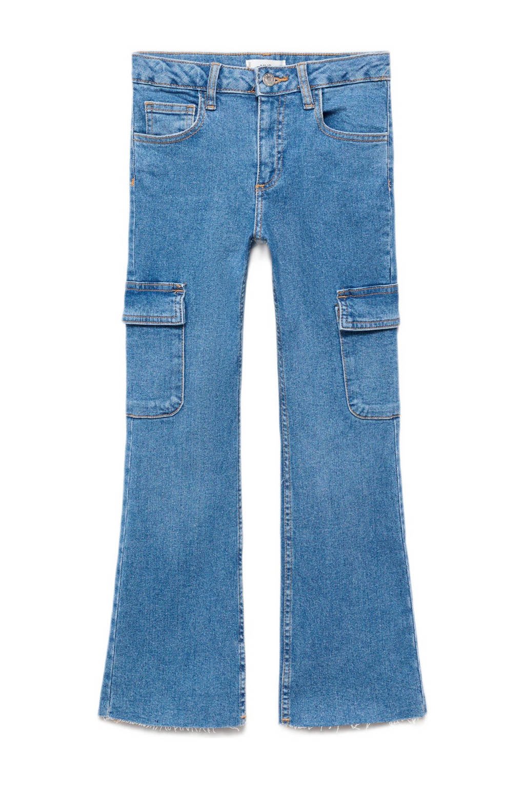 Mango Kids flared jeans medium blue denim