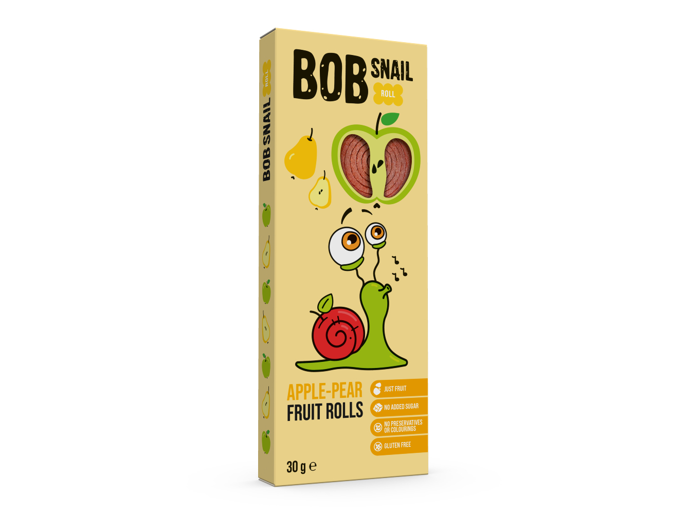 ROLINHOS DE FRUTA BOB SNAIL MAÇÃ E PERA 30 G