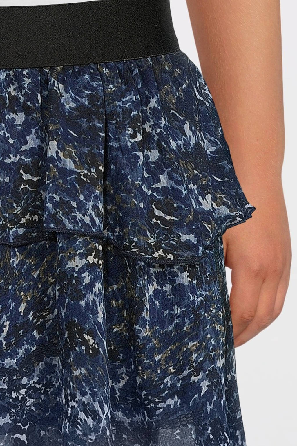 NAME IT midi rok donkerblauw