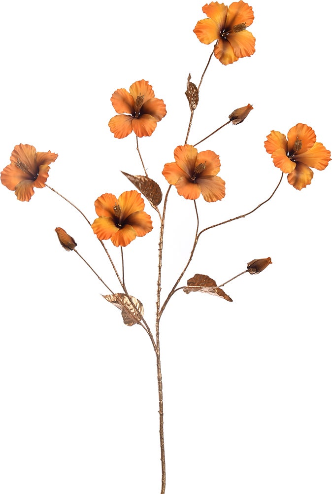 Jasaco Pure kunstbloem Hibiscus 131 cm geel