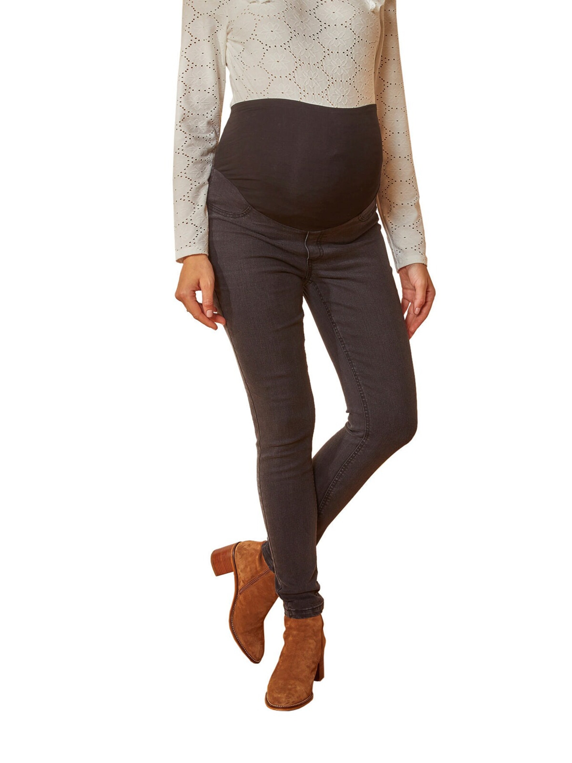 Vertbaudet Jeans-Treggings für die Schwangerschaft grau