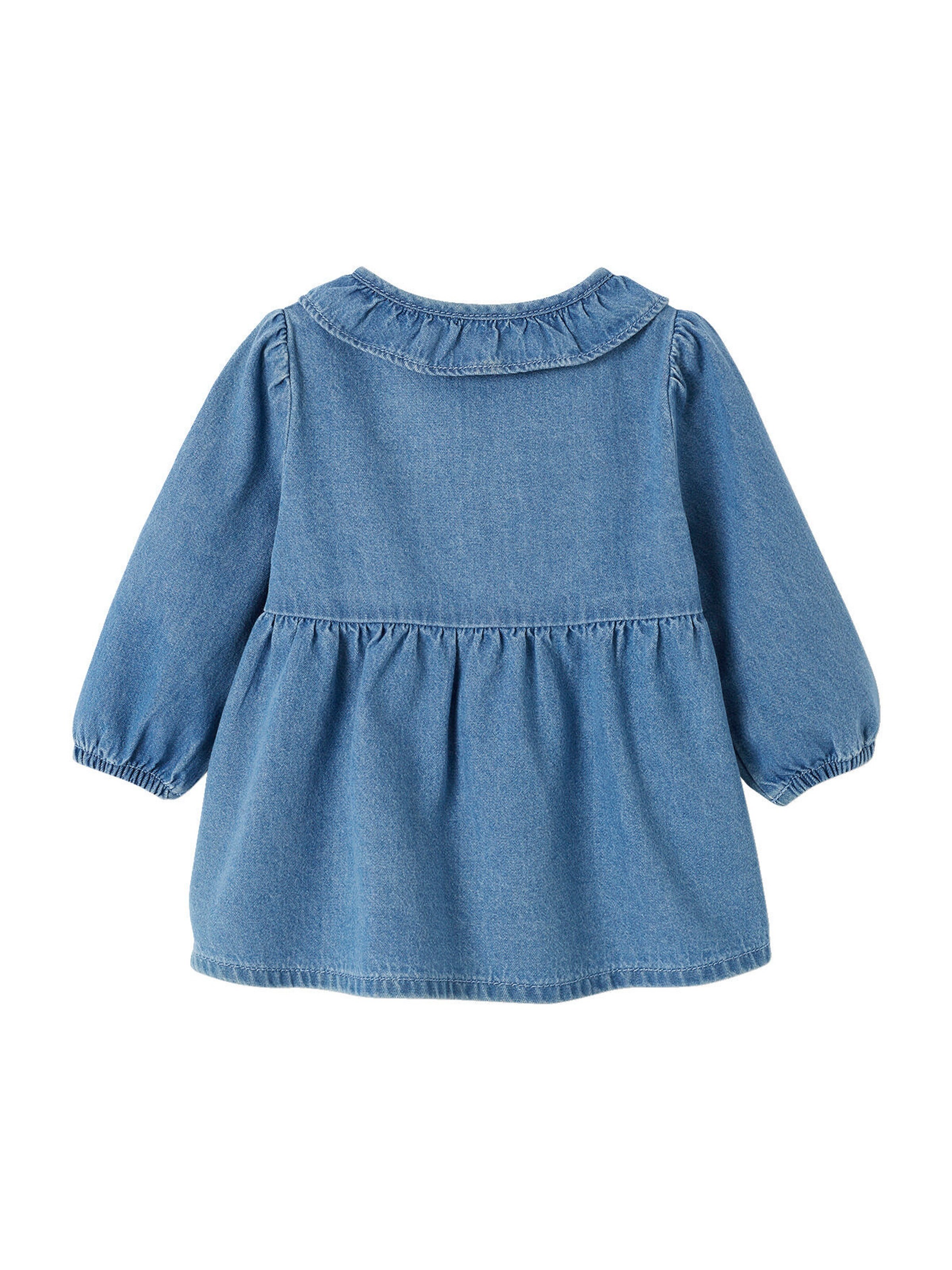 Vertbaudet Mädchen Baby Jeanskleid blue stone