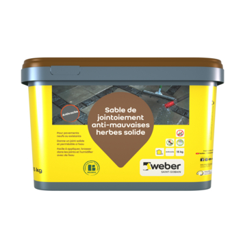 Weber onkruidmijdend voegzand hard antraciet 15 kg