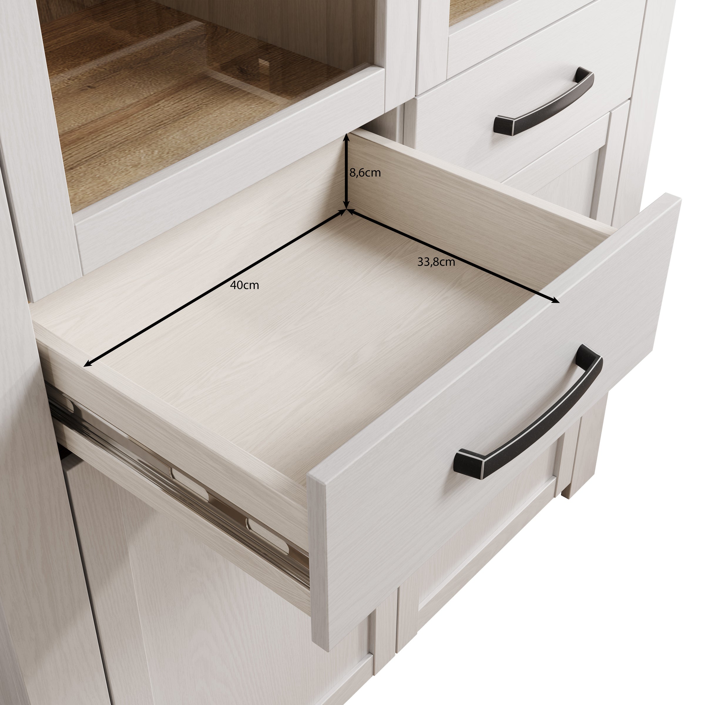 Borello - Buffetkast - Wit - 106x42x205 cm