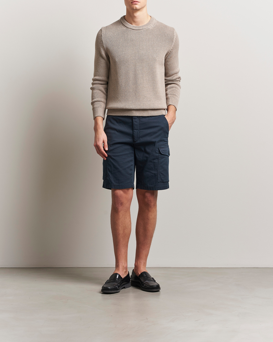 Incotex Cotton Cargo Shorts Navy